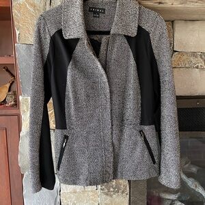 Tribal Women's Black and Gray Tweed Blazer